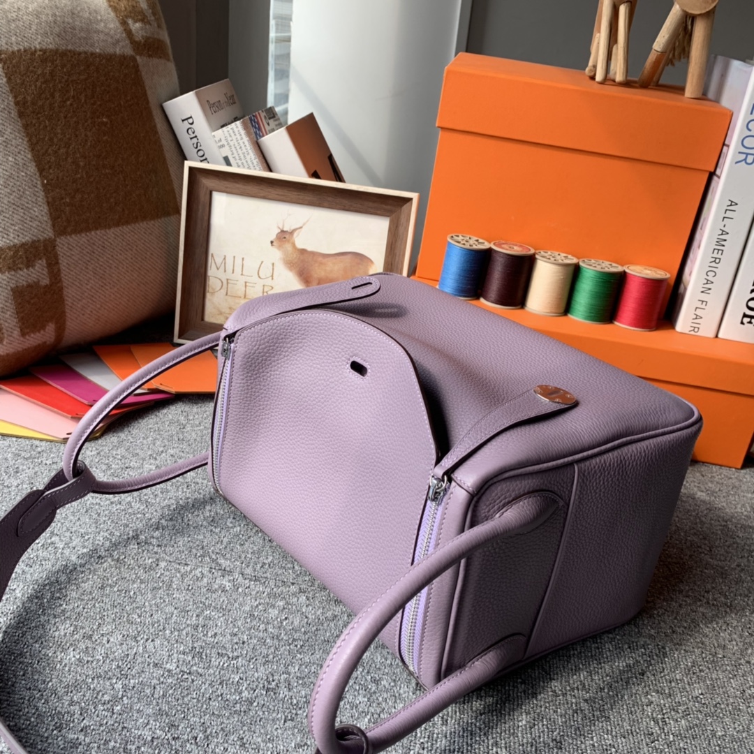 에르메스 린디백30 은장 퍼플 끌레망스 가죽